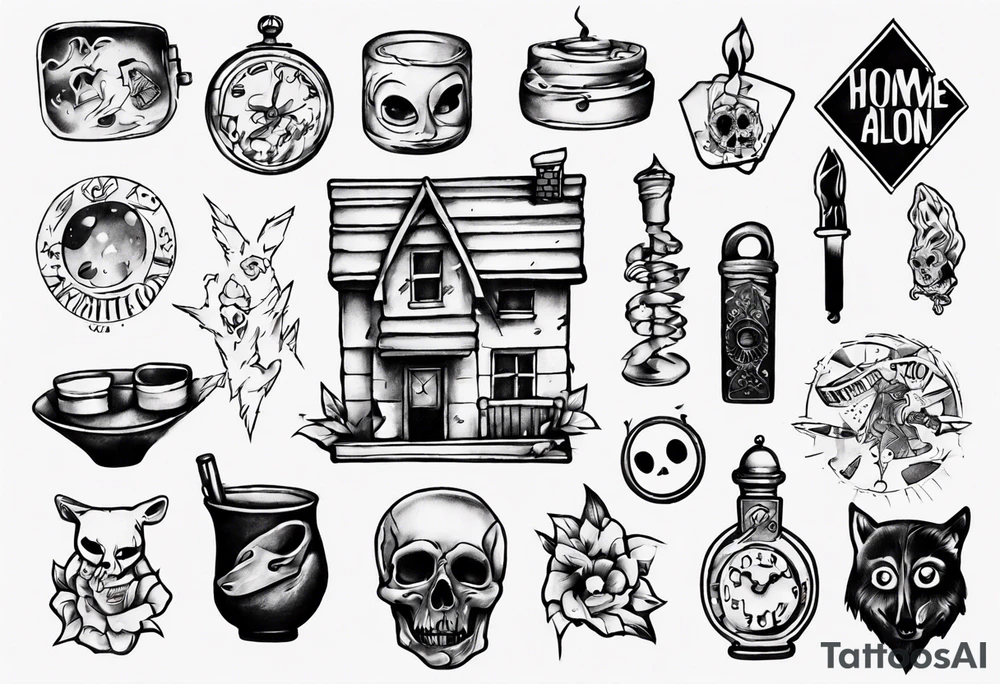 Small Home alone tattoo idea