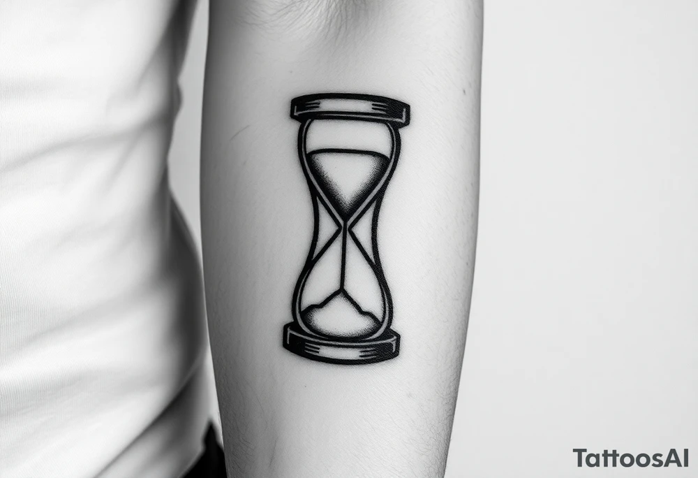 live with what you have and enjoy it to the fullest, hourglass tattoo idea