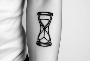 live with what you have and enjoy it to the fullest, hourglass tattoo idea
