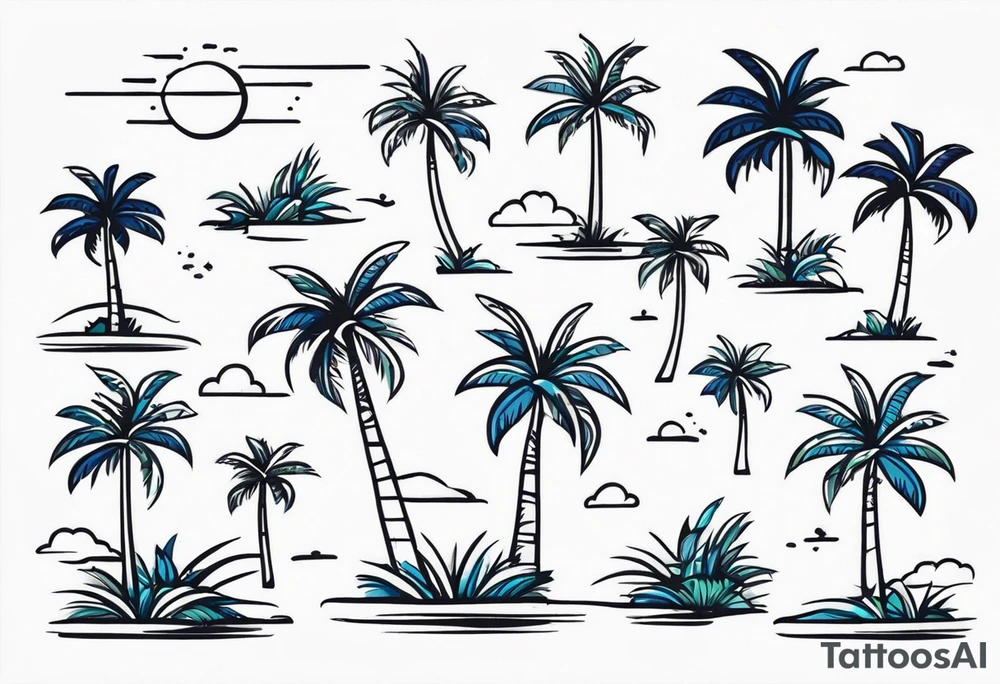 palm tree tattoo idea