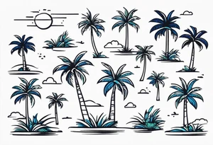 palm tree tattoo idea
