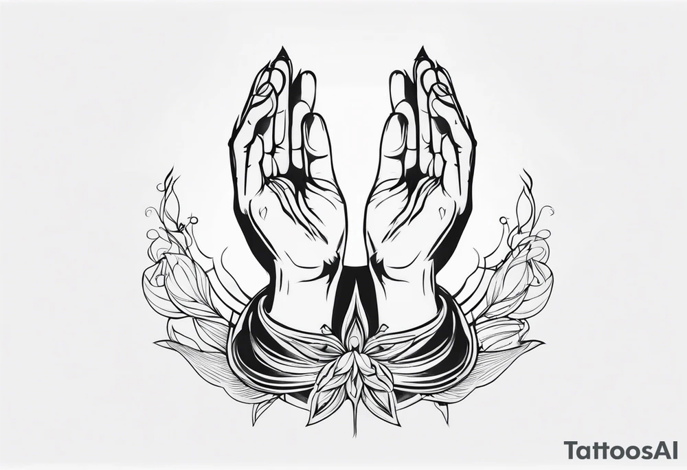 PRAYING HAND tattoo idea