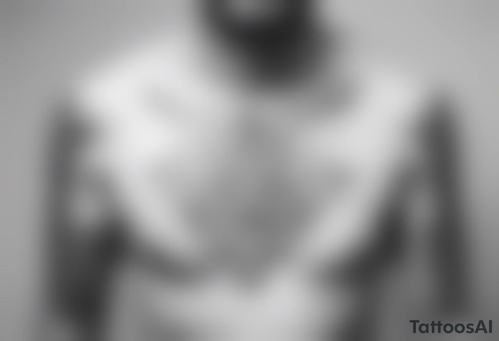 Geometric tattoo on full chest tattoo idea