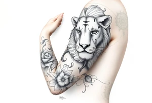 Leo who is hurt and trying to recover from addiction tattoo idea