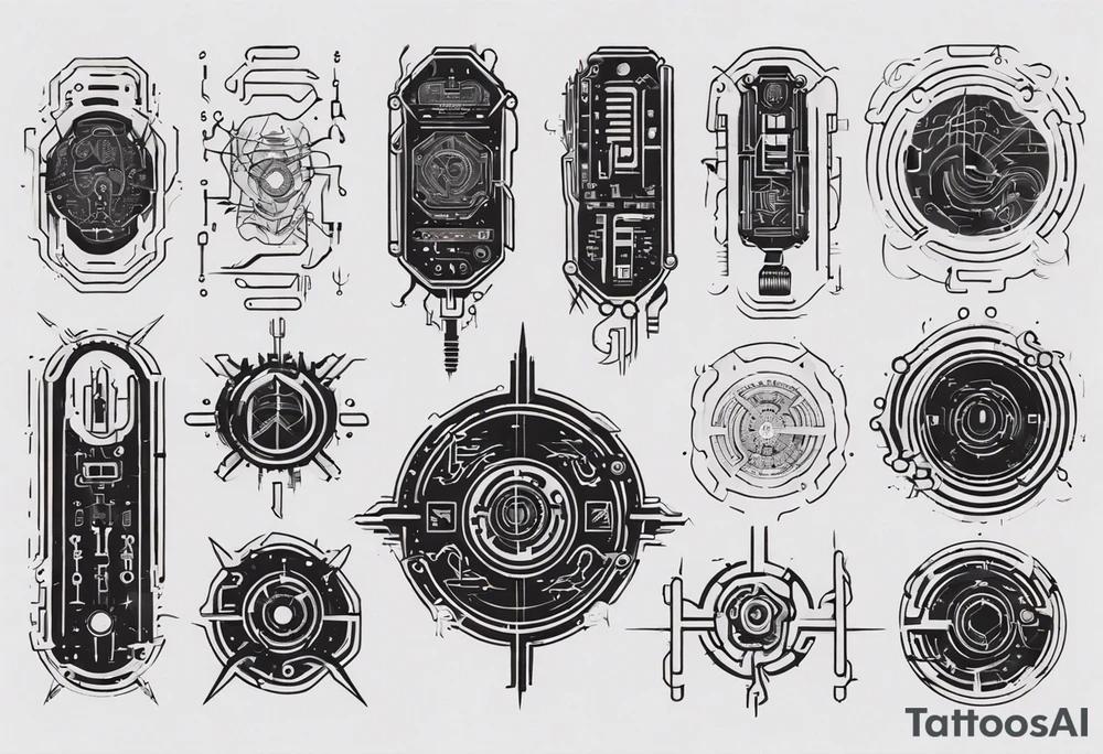 Cyberpunk Circuit tattoo idea