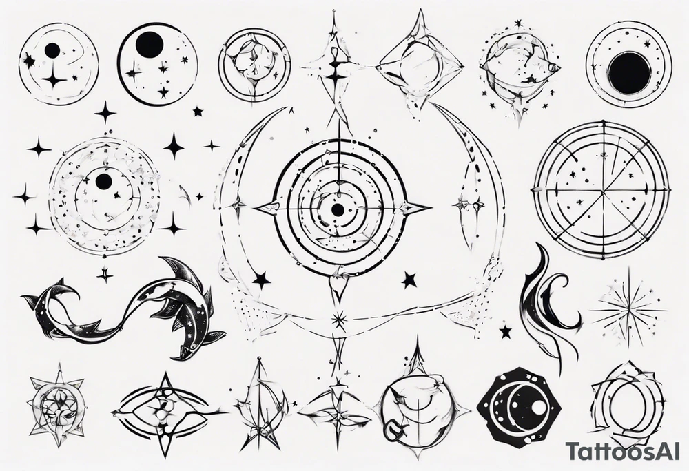 pisces Constellation tattoo idea