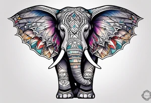 winged elephant tattoo idea