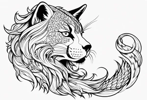 nine tailed fox demon slayer anime leopard skin tattoo idea