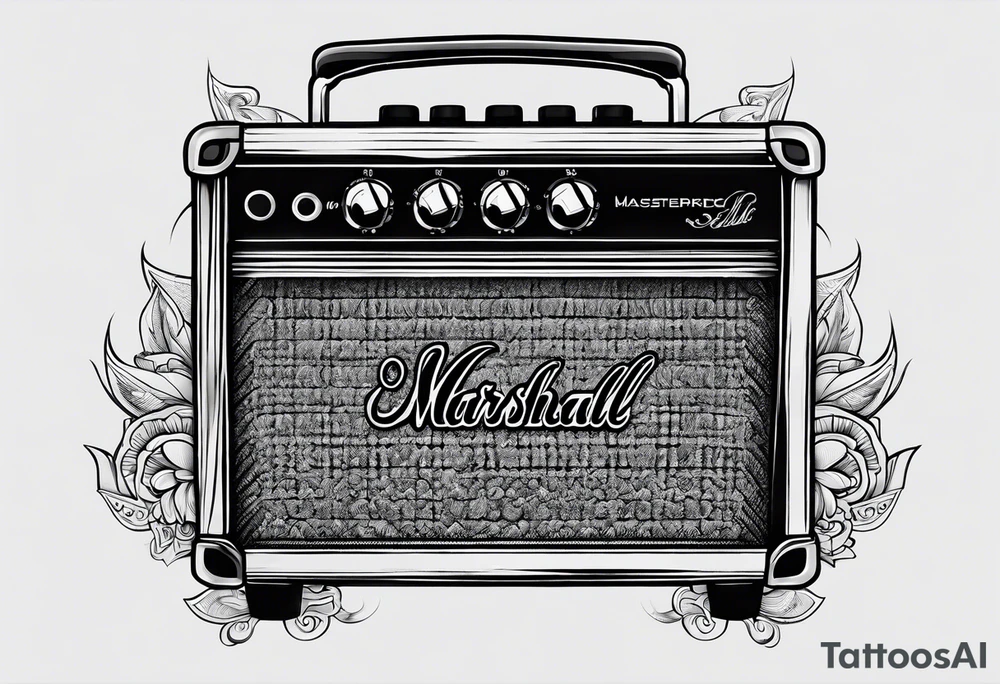 Marshall amplifier tattoo idea