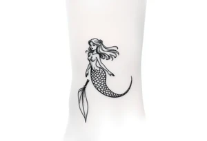 Injured mermaid tattoo idea