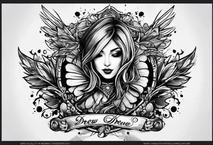 I want the name "Drew" tattoo idea