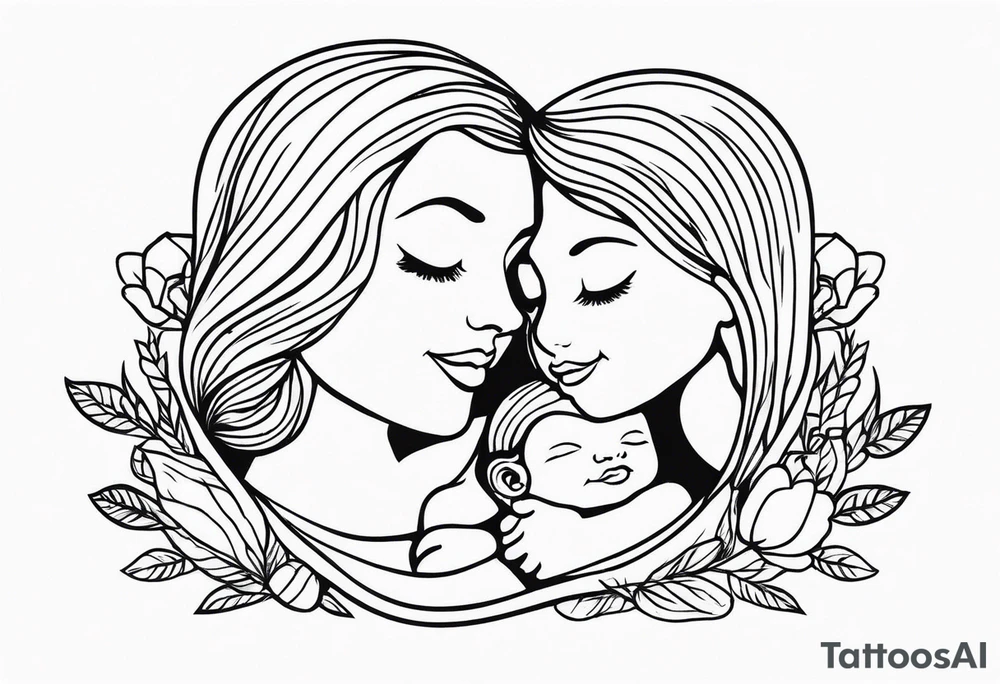 A mothers love for her kids tattoo idea