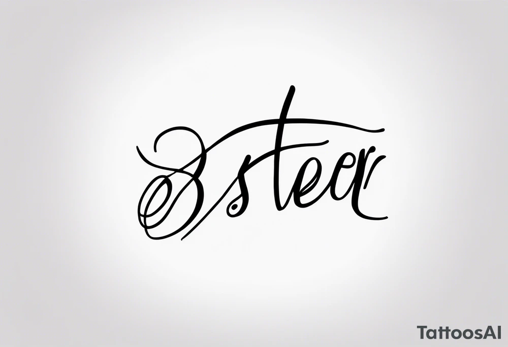 The handwritten words to my favorite sister" written in a simple way. delicate tattoo tattoo idea