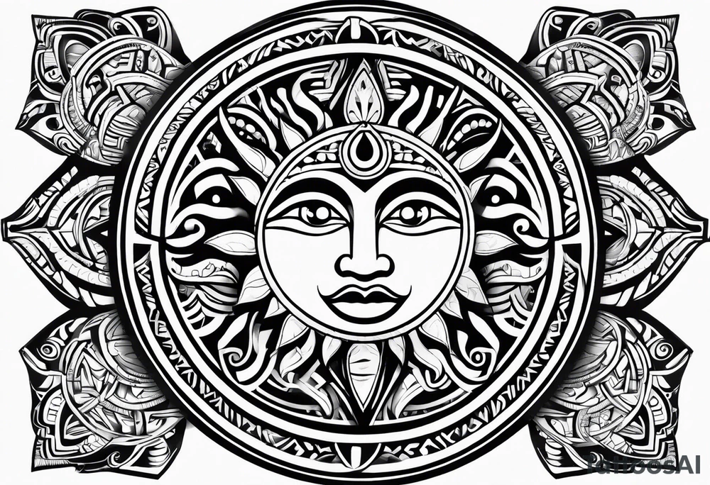 Taino Tribal sun tattoo idea