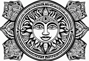 Taino Tribal sun tattoo idea