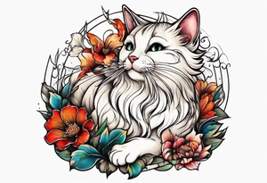 Cat playing with a mouse tattoo idea