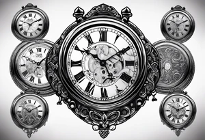Pocket watch with numbers 2 8 8 6 0 2 5 3 2 0 2 4 tattoo idea