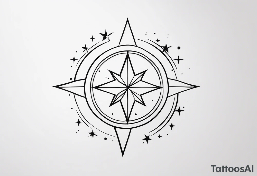 minimalist 11:11 with 2 stars tattoo idea