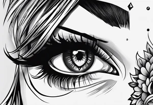 Harley quinn eyes tattoo idea