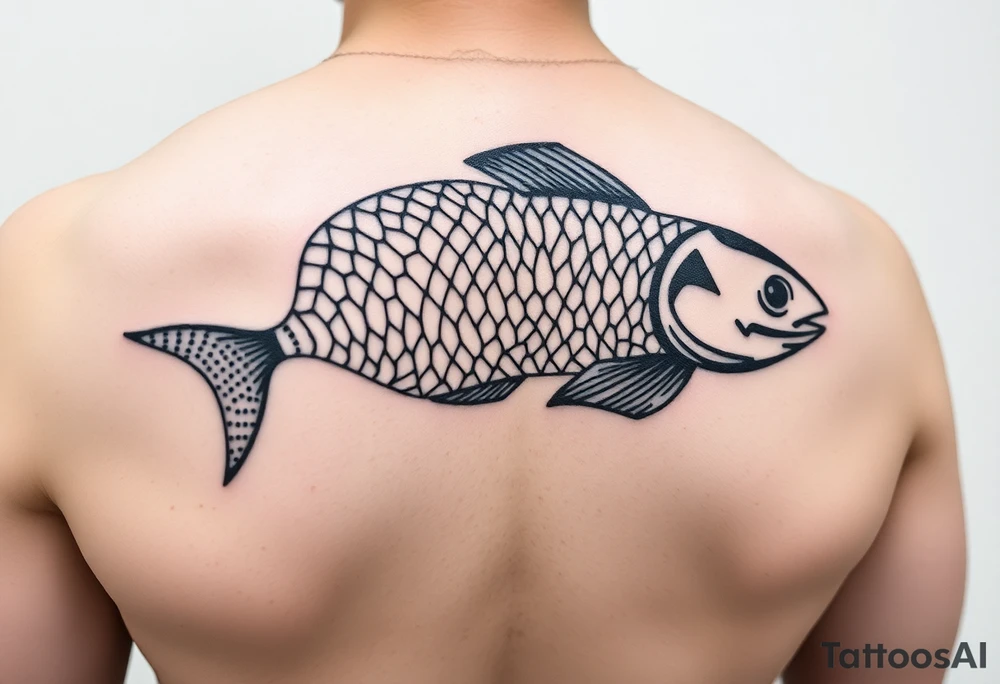 Fishnets sleeve tattoo idea