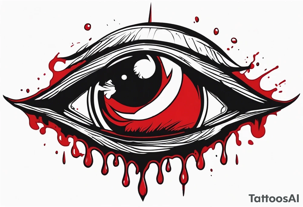 Hellsing bleeding tear eye logo tattoo tattoo idea