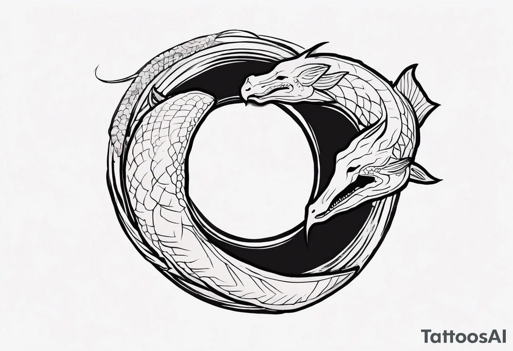 dead ouroboros enthropy tattoo idea