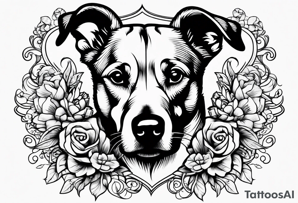 dog love tattoo idea
