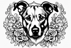 dog love tattoo idea