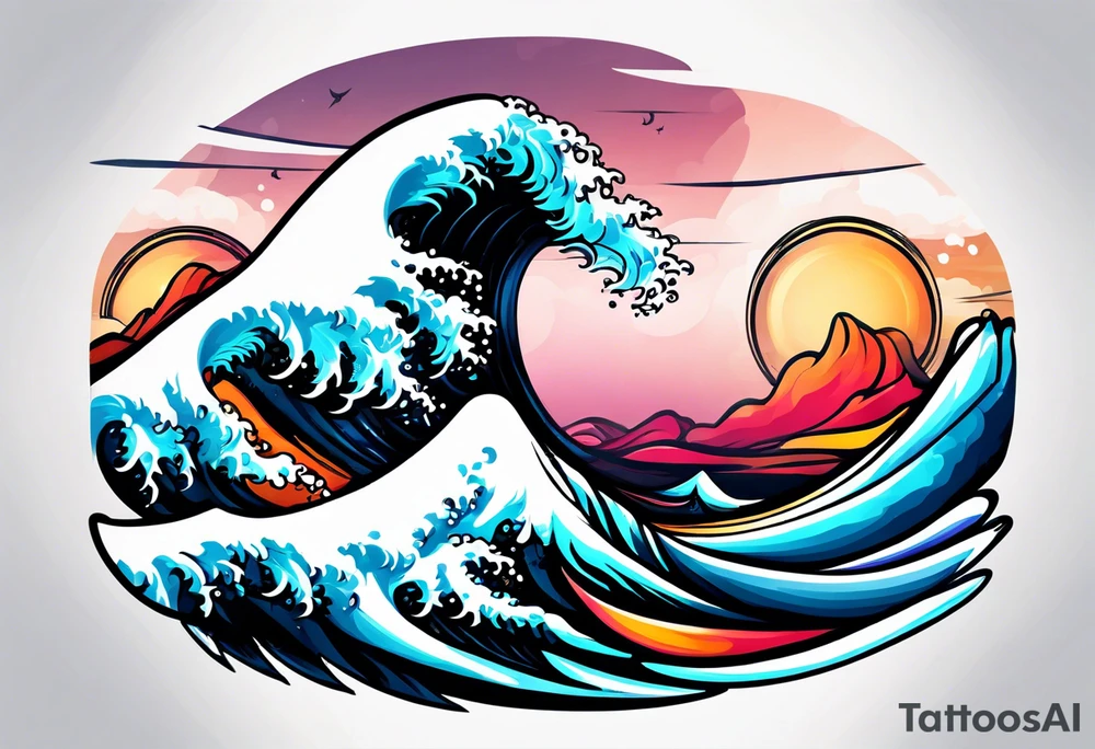wave tattoo idea