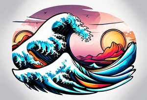 wave tattoo idea