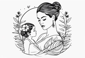 planta, mãe e filha tattoo idea