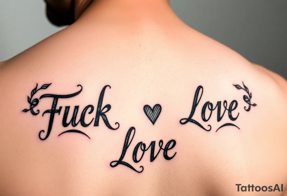 Fuck life fuck love tattoo idea