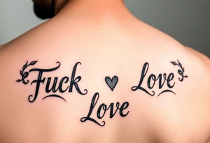 Fuck life fuck love tattoo idea
