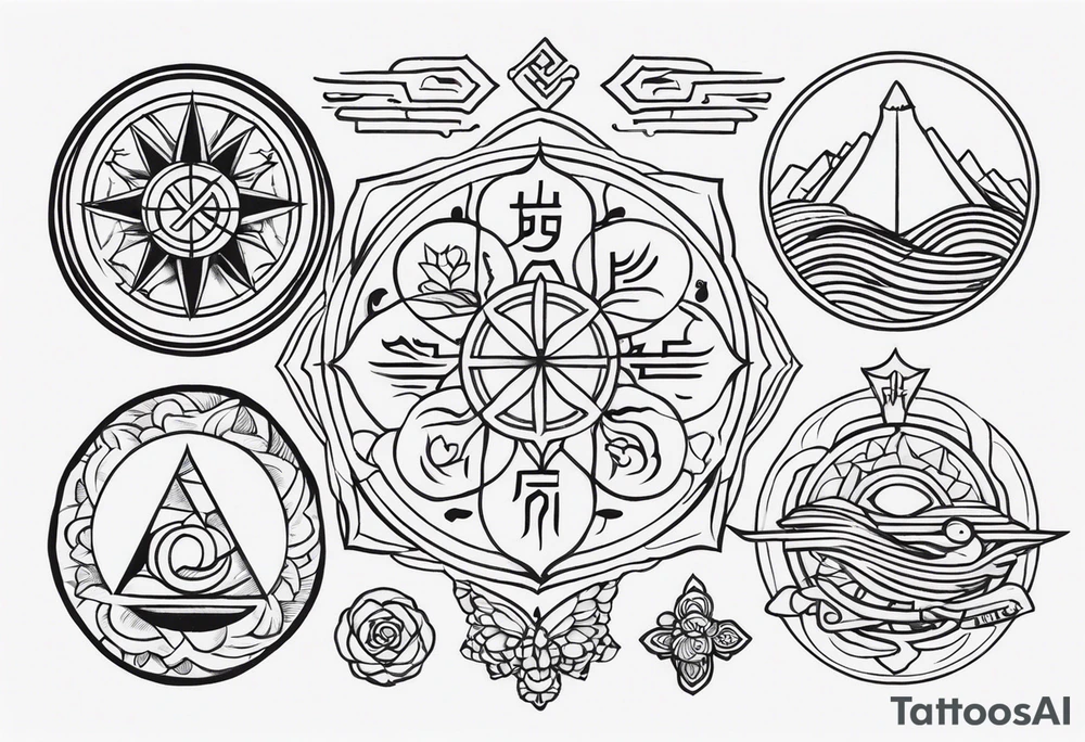 真爱永不消亡 just draw those exact symbols tattoo idea