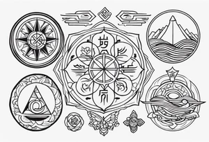 真爱永不消亡 just draw those exact symbols tattoo idea