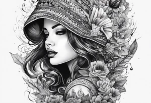 Crowd popping out from earth tattoo idea
