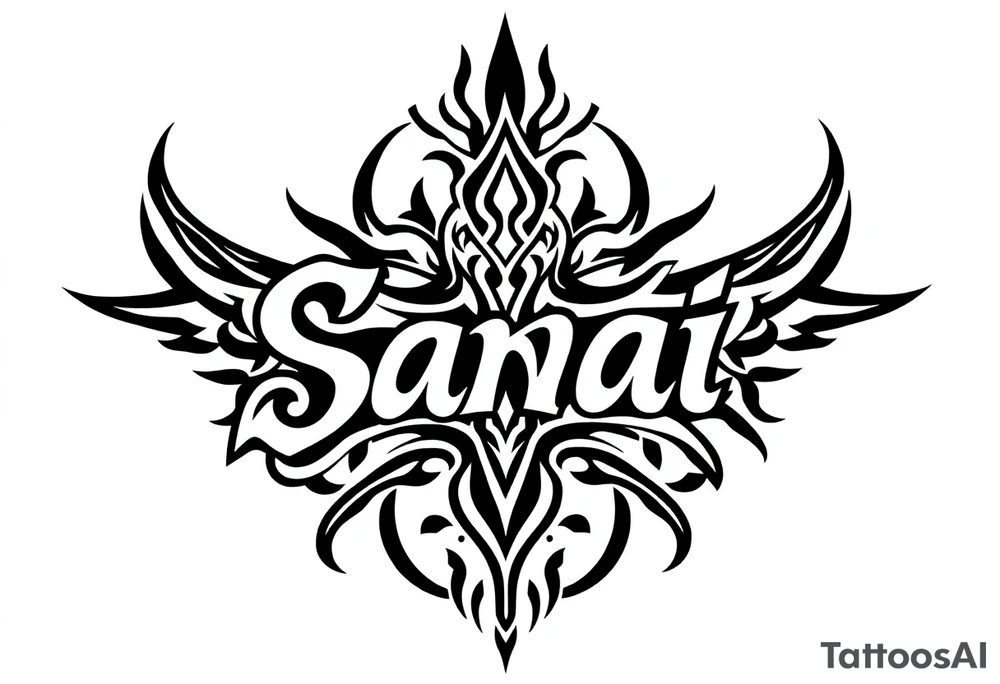 Sanai name tattoo tattoo idea