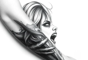 Scary women arm tattoo tattoo idea