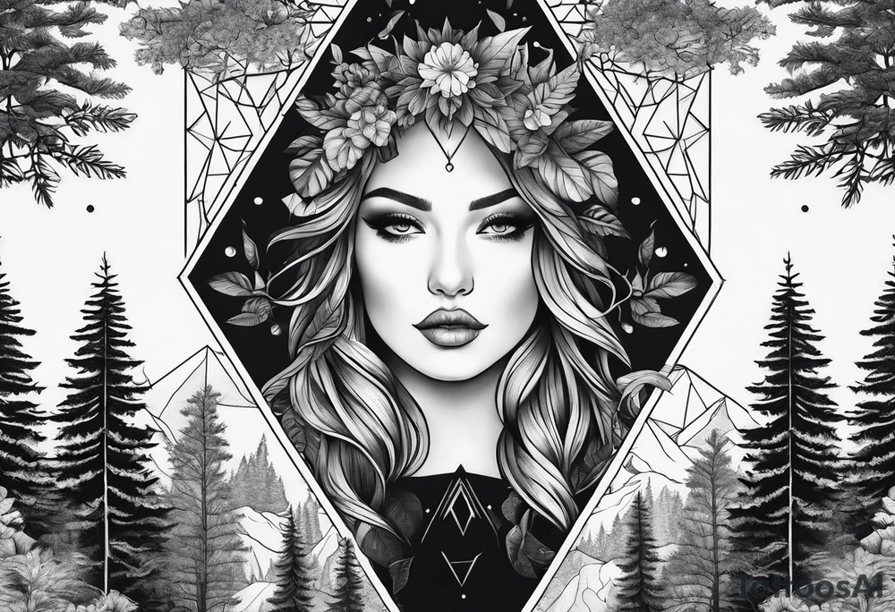Dense forest tattoo idea
