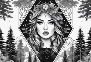 Dense forest tattoo idea