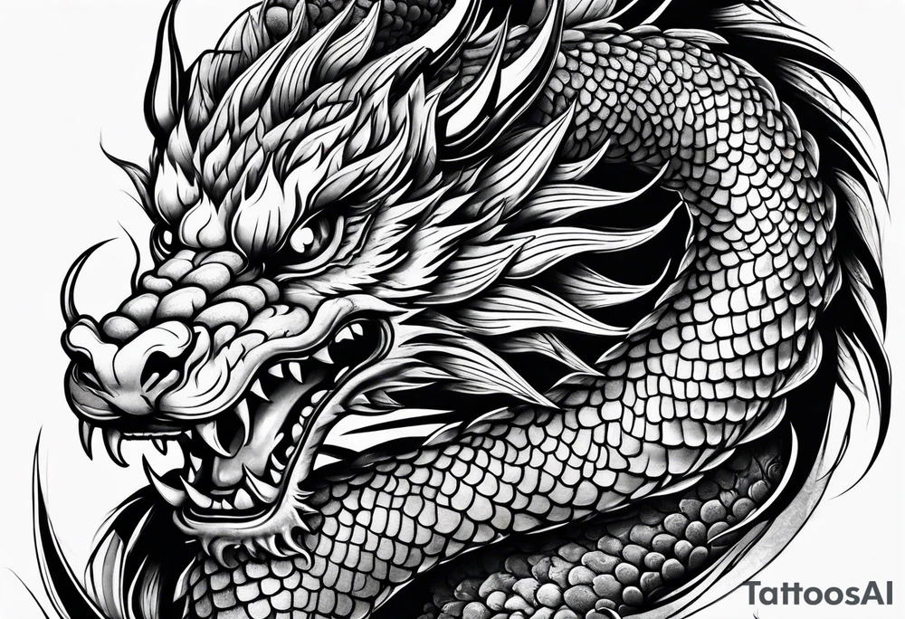Japanese dragon tattoo idea