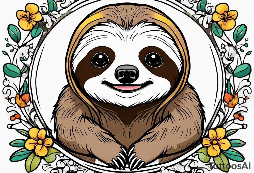 sloths funny tattoo idea