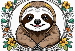 sloths funny tattoo idea