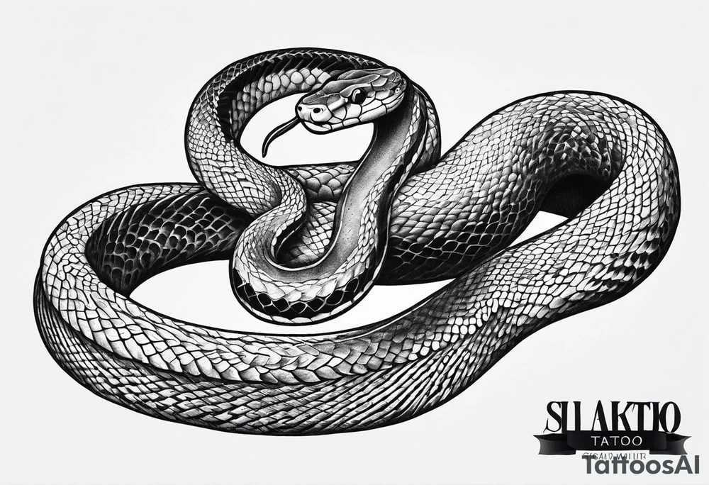 a tattoo of a writhing snake tattoo idea