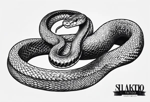 a tattoo of a writhing snake tattoo idea