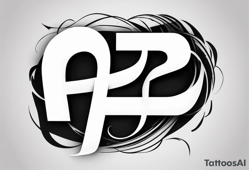 P and an I letters interwoven tattoo art script tattoo idea P and an I letters interwoven tattoo art script tattoo idea