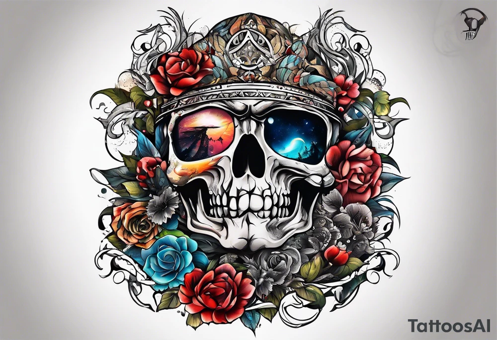 Chaos vs peace, mental anguish, peaceful tattoo idea