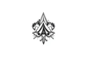 Scouting, camping, nature, fleur de lis, necker, tent, mountain, compass

Black and white or watercolor 
Back of calf tattoo idea