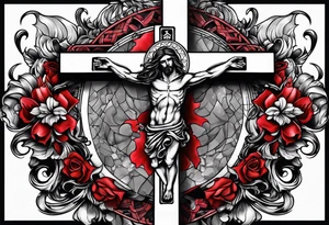 dying on the cross tattoo idea