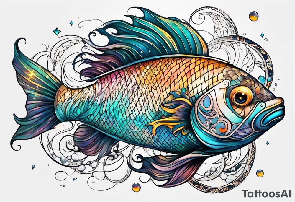 Pisces zodiac tattoo idea